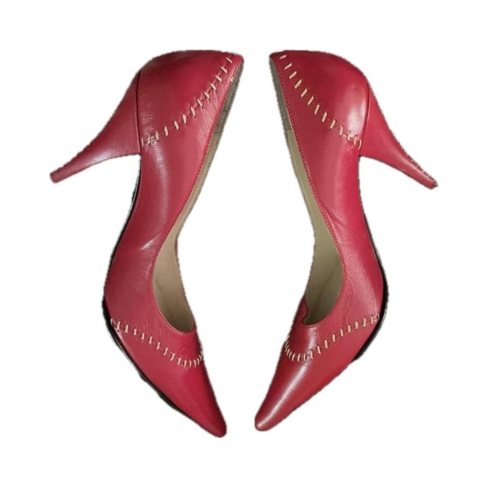 Italian Vintage Red High Heels Size 7.5 Women’s